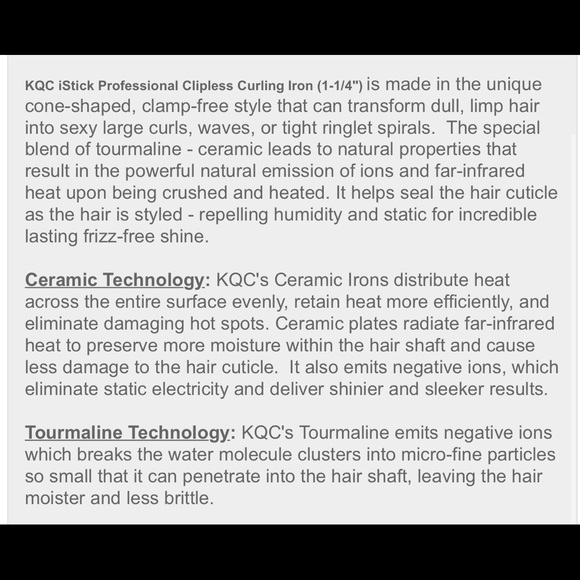 Clipless Curling Iron Wand 🤍 - Picture 7 of 8